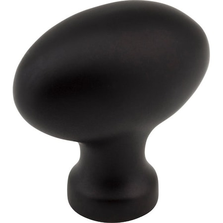 Jeffrey Alexander 1-9/16" Overall Length Matte Black Football Lyon Cabinet Knob 3991BLK